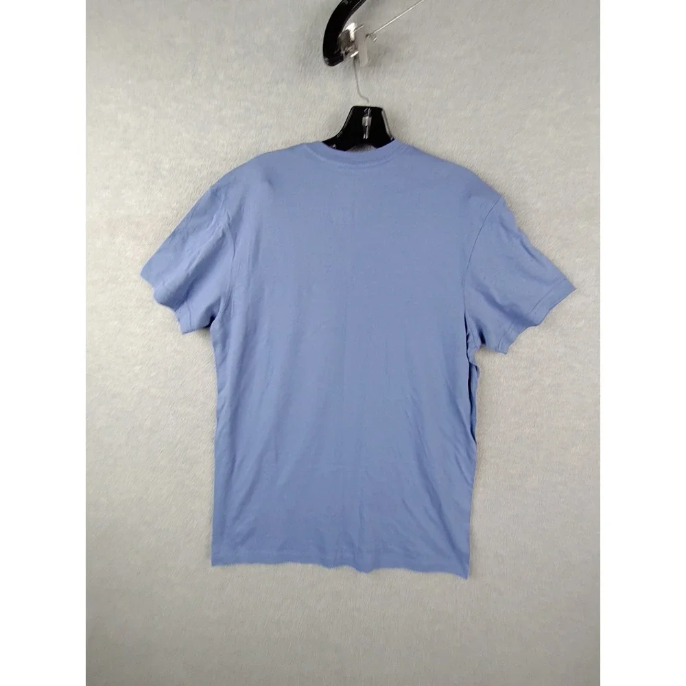 Polo Ralph Lauren Mens Shirt Medium Blue Small Pony Tee‎ V Neck Pullover Preppy